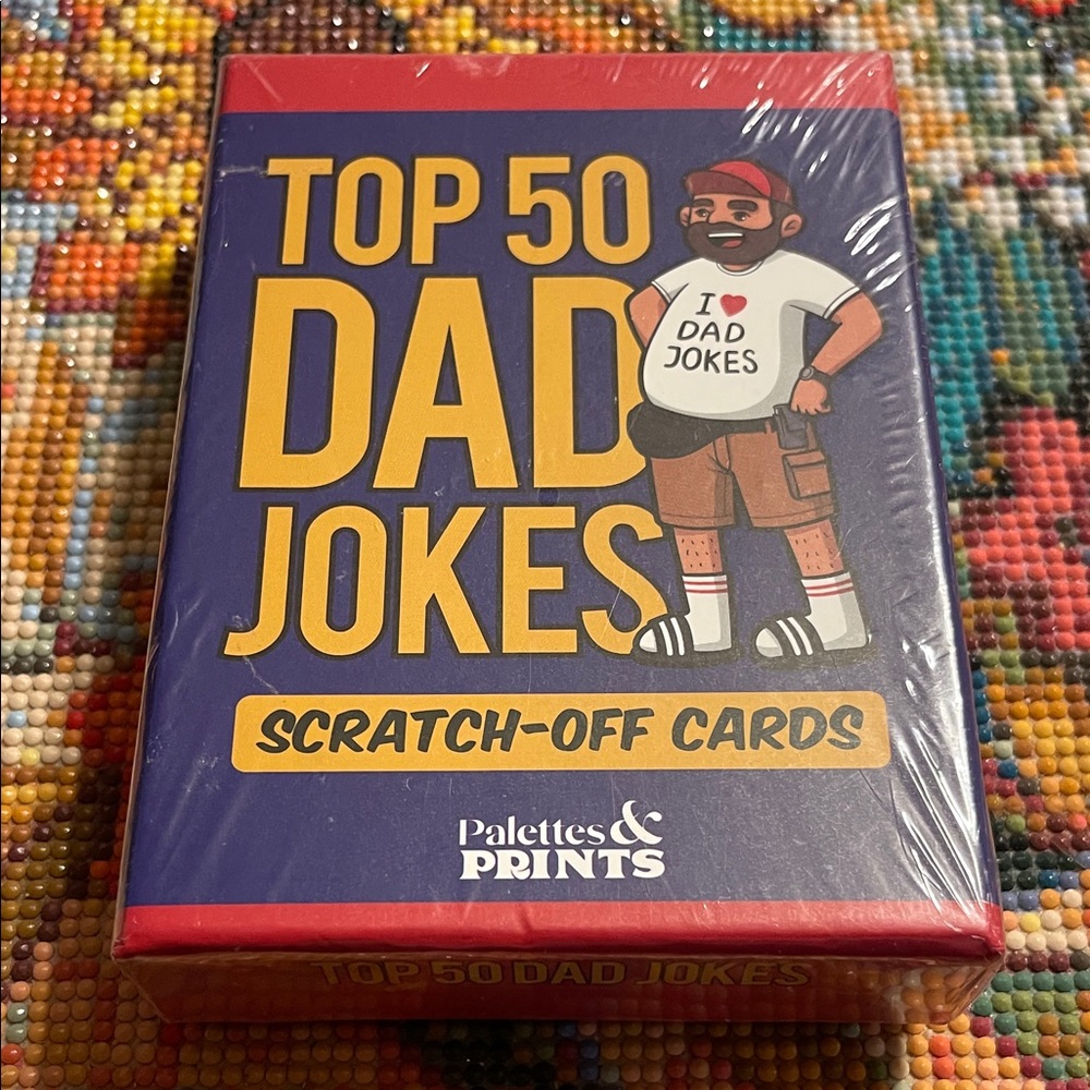 Palettes & Prints Top 50 Dad Jokes Scratch-Off Cards - Blue